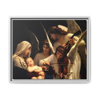 Framed Matte Canvas Print — Angels with Child Classic Religious Wall Art
