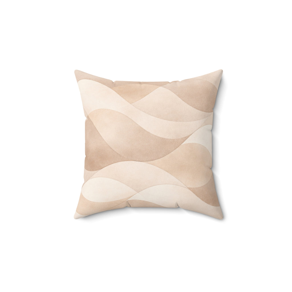 Sweet Waves - Faux Suede Square Pillow — Luxurious Soft Decorative Throw Pillow