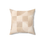 Geometric Pleasure - Faux Suede Square Pillow — Luxurious Soft Decorative Throw Pillow