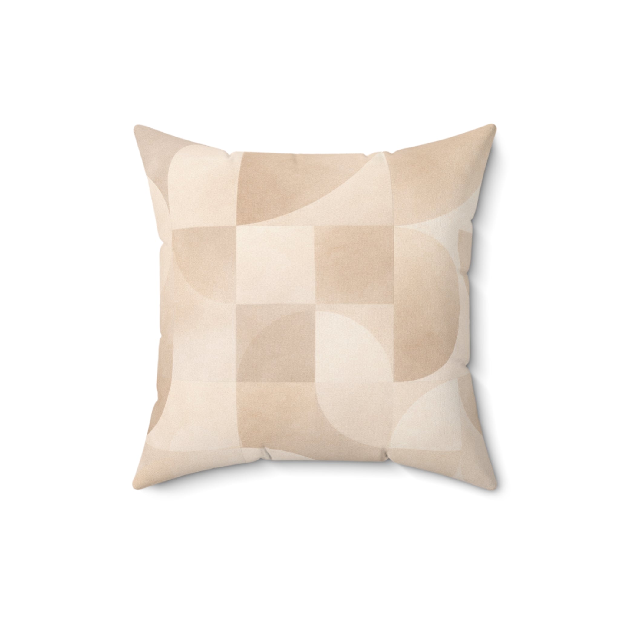 Geometric Pleasure - Faux Suede Square Pillow — Luxurious Soft Decorative Throw Pillow