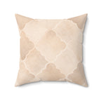Quatrefoil Dreams - Faux Suede Square Pillow — Luxurious Soft Decorative Throw Pillow