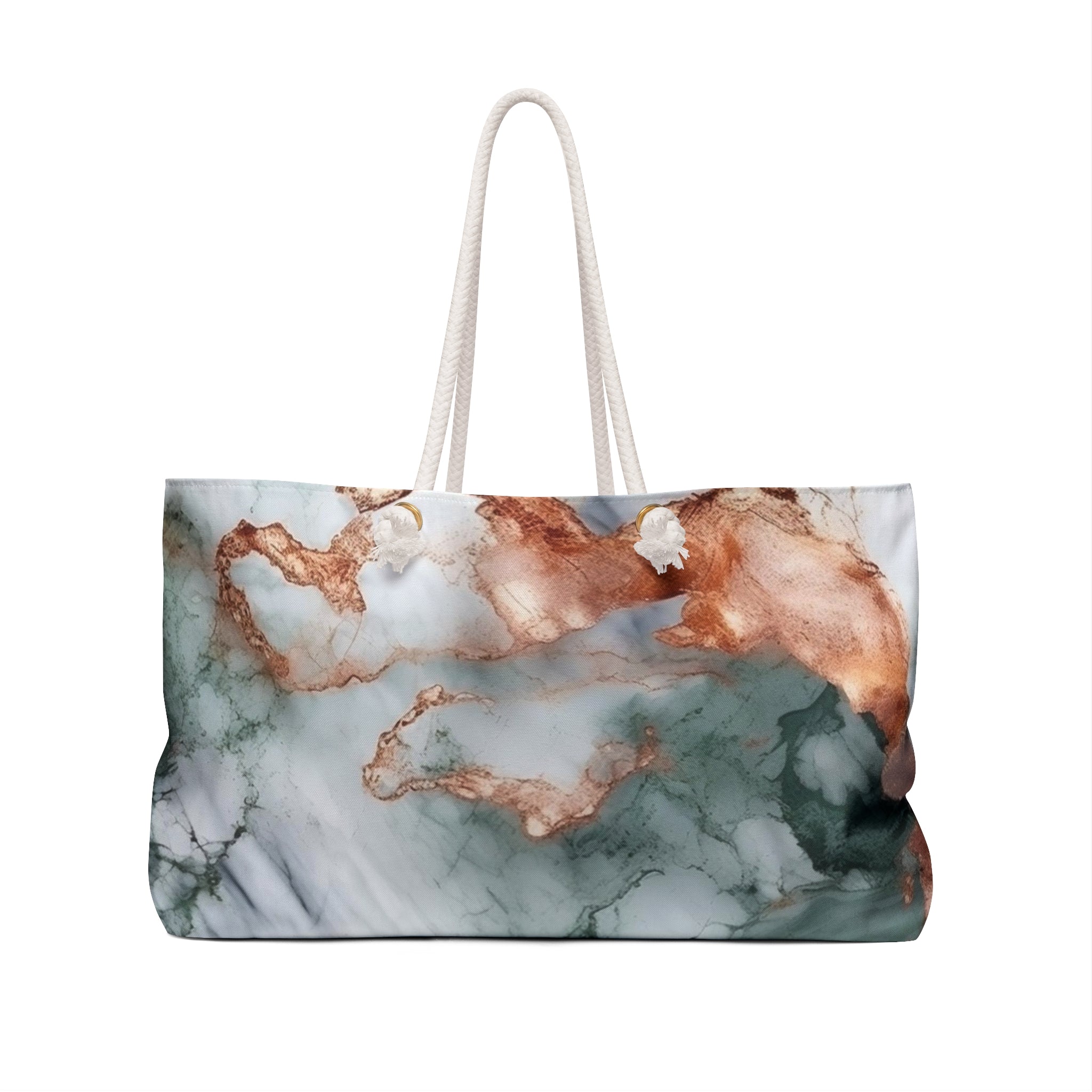 Teal/Gold Marble Weekender Bag