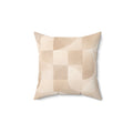 Geometric Pleasure - Faux Suede Square Pillow — Luxurious Soft Decorative Throw Pillow