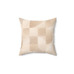 Geometric Pleasure - Faux Suede Square Pillow — Luxurious Soft Decorative Throw Pillow
