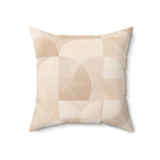 Geometric Pleasure - Faux Suede Square Pillow — Luxurious Soft Decorative Throw Pillow