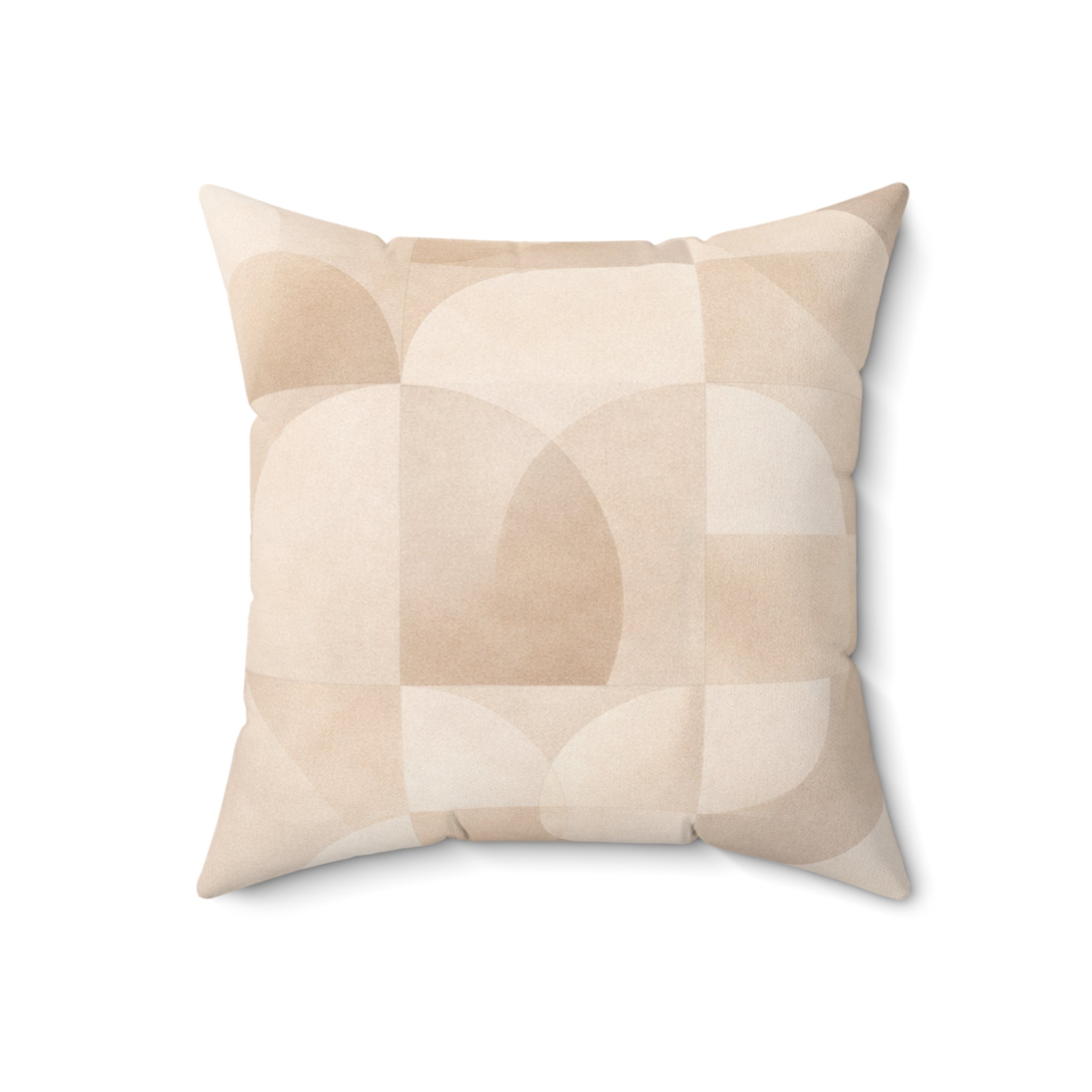 Geometric Pleasure - Faux Suede Square Pillow — Luxurious Soft Decorative Throw Pillow