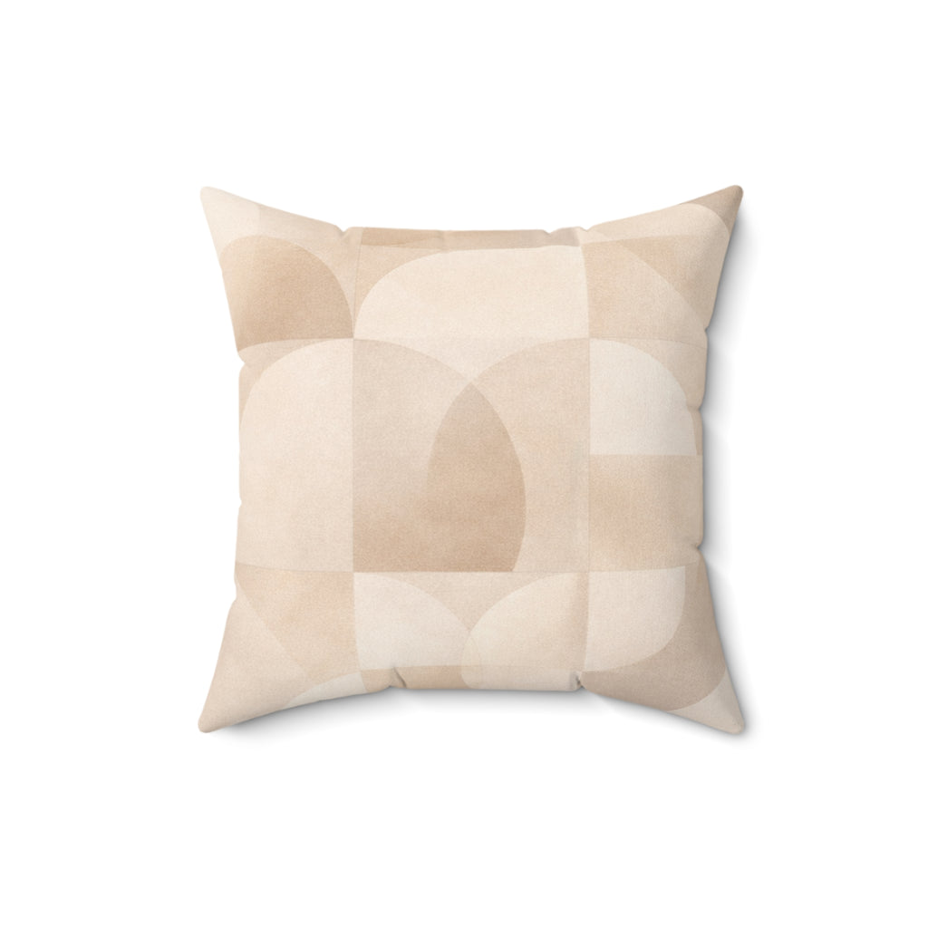 Geometric Pleasure - Faux Suede Square Pillow — Luxurious Soft Decorative Throw Pillow