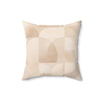 Geometric Pleasure - Faux Suede Square Pillow — Luxurious Soft Decorative Throw Pillow