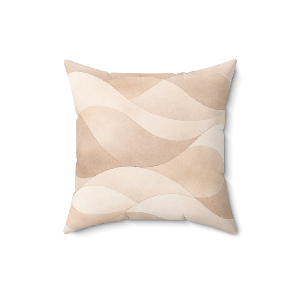 Sweet Waves - Faux Suede Square Pillow — Luxurious Soft Decorative Throw Pillow