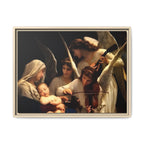 Framed Matte Canvas Print — Angels with Child Classic Religious Wall Art