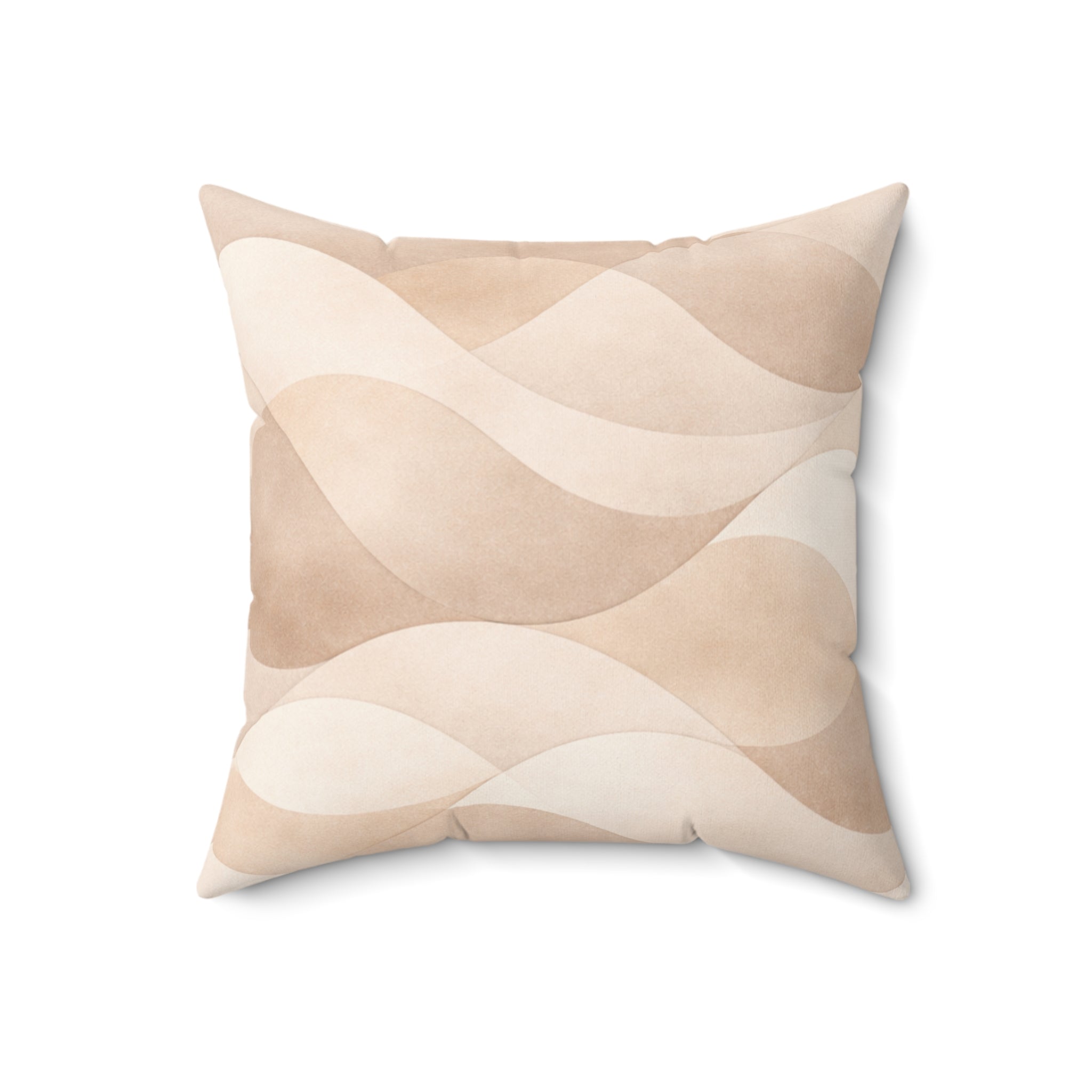 Sweet Waves - Faux Suede Square Pillow — Luxurious Soft Decorative Throw Pillow