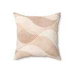 Sweet Waves - Faux Suede Square Pillow — Luxurious Soft Decorative Throw Pillow