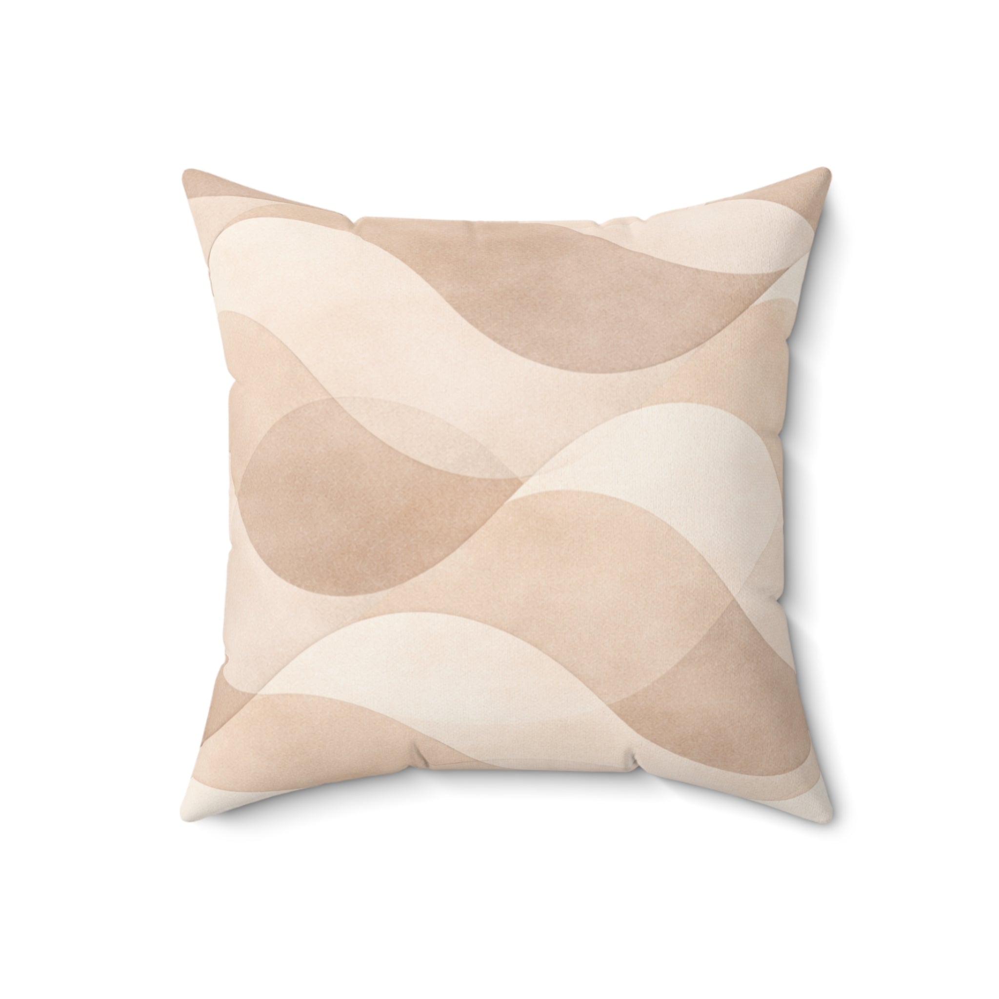 Sweet Waves - Faux Suede Square Pillow — Luxurious Soft Decorative Throw Pillow