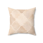Quatrefoil Dreams - Faux Suede Square Pillow — Luxurious Soft Decorative Throw Pillow