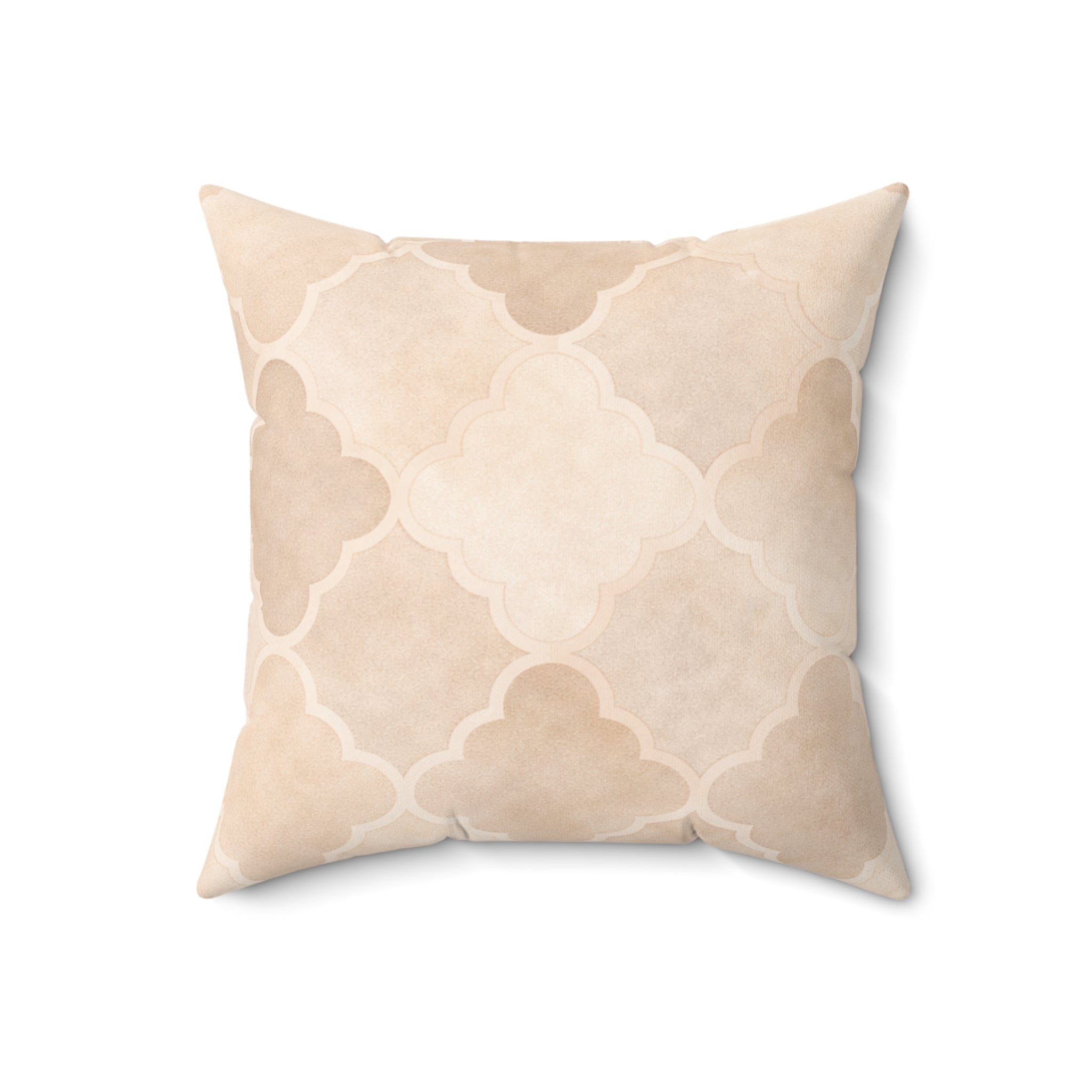 Quatrefoil Dreams - Faux Suede Square Pillow — Luxurious Soft Decorative Throw Pillow