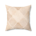 Quatrefoil Dreams - Faux Suede Square Pillow — Luxurious Soft Decorative Throw Pillow