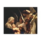Angelic Nativity Canvas Wall Art — Madonna with Angels Stretched Canvas - Angelic Bliss Collection