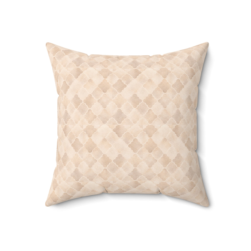 Quatrefoil Dreams Mini - Faux Suede Square Pillow — Luxurious Soft Decorative Throw Pillow