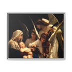 Framed Matte Canvas Print — Angels with Child Classic Religious Wall Art