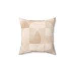 Geometric Pleasure - Faux Suede Square Pillow — Luxurious Soft Decorative Throw Pillow