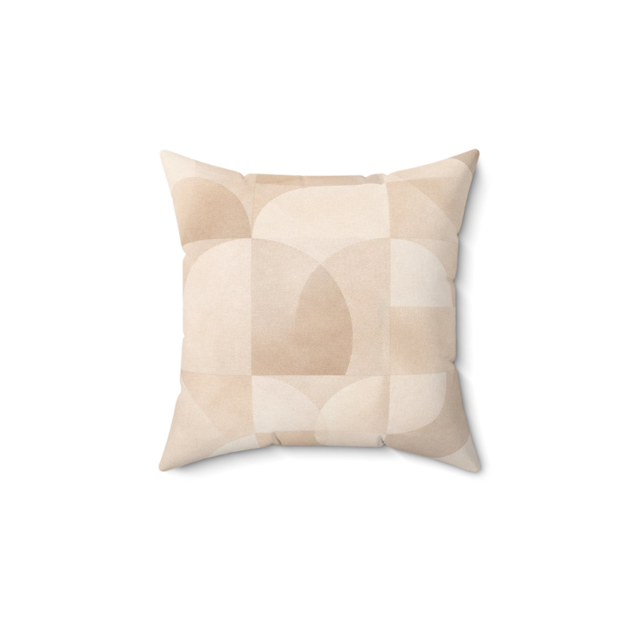 Geometric Pleasure - Faux Suede Square Pillow — Luxurious Soft Decorative Throw Pillow