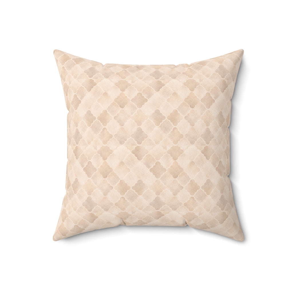 Quatrefoil Dreams Mini - Faux Suede Square Pillow — Luxurious Soft Decorative Throw Pillow