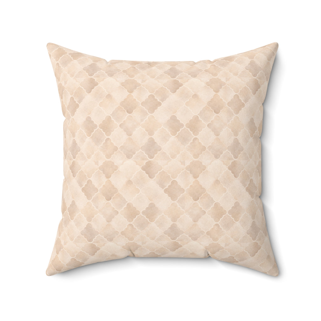 Quatrefoil Dreams Mini - Faux Suede Square Pillow — Luxurious Soft Decorative Throw Pillow