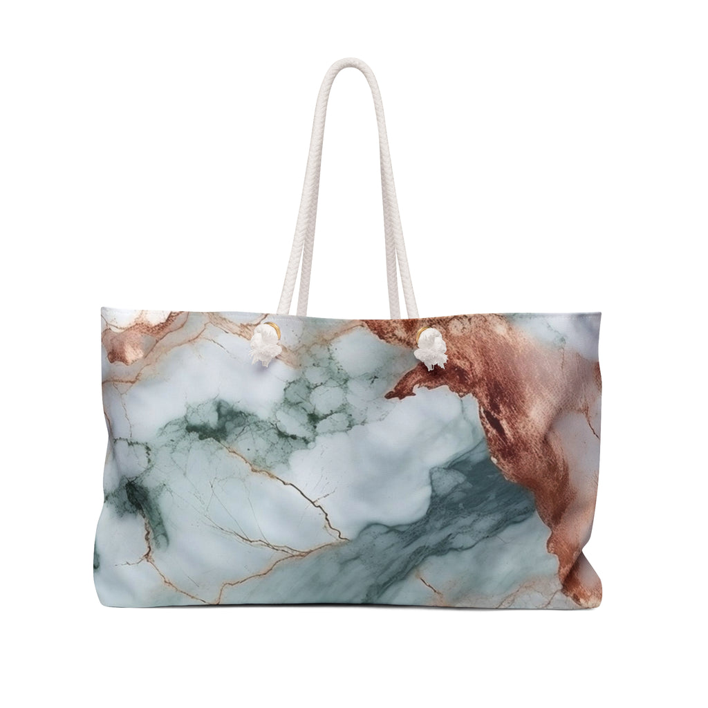 Teal/Gold Marble Weekender Bag