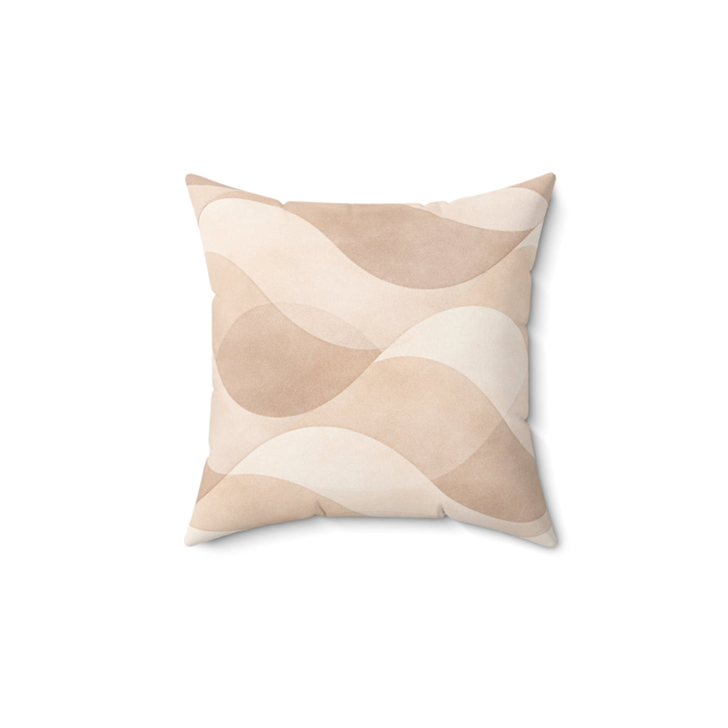 Sweet Waves - Faux Suede Square Pillow — Luxurious Soft Decorative Throw Pillow