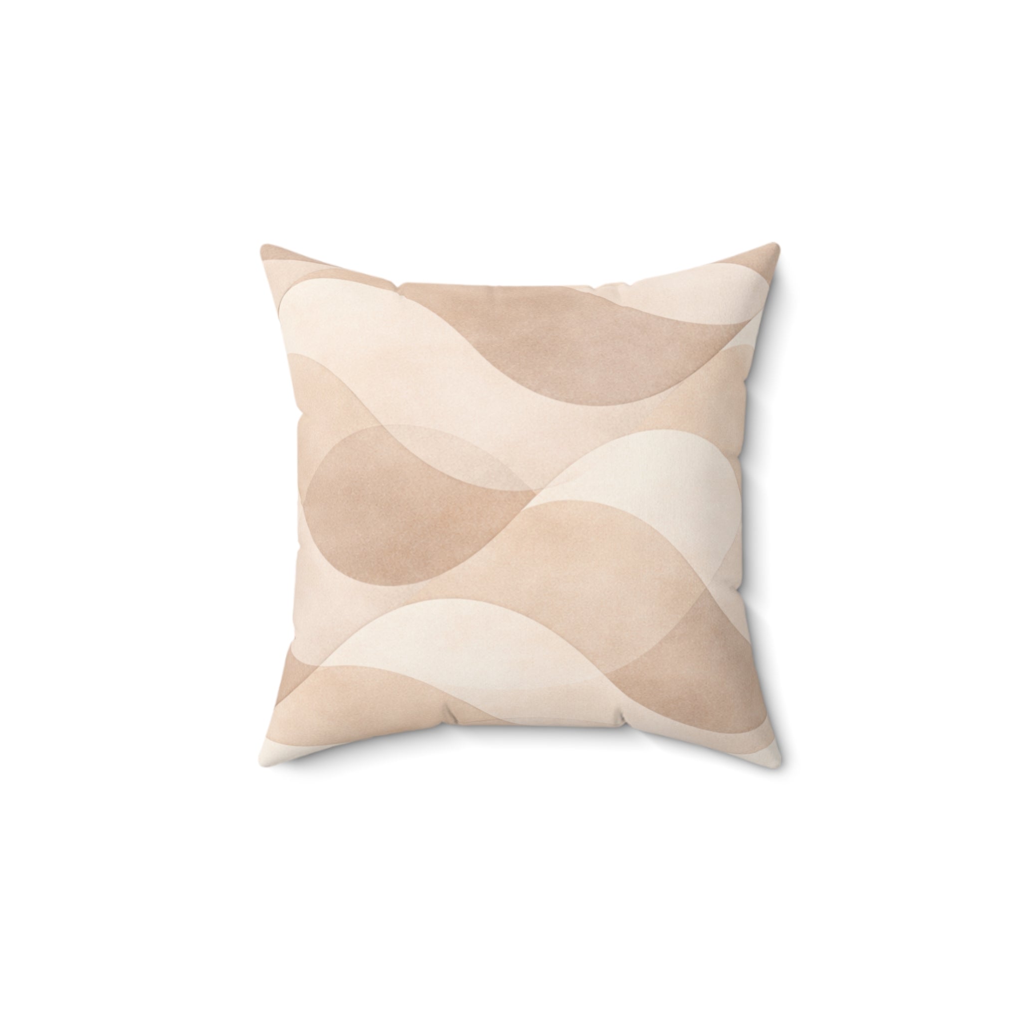 Sweet Waves - Faux Suede Square Pillow — Luxurious Soft Decorative Throw Pillow