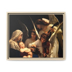 Framed Matte Canvas Print — Angels with Child Classic Religious Wall Art