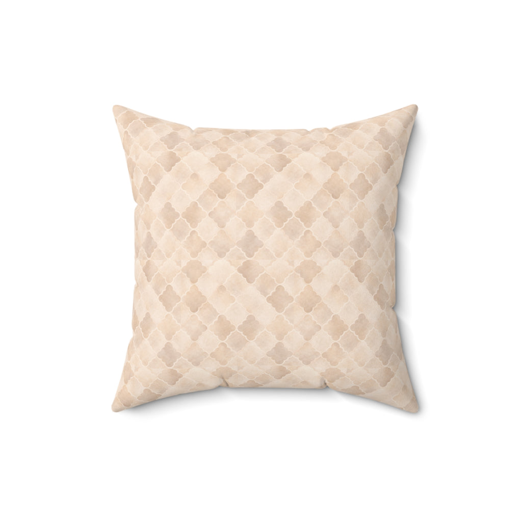 Quatrefoil Dreams Mini - Faux Suede Square Pillow — Luxurious Soft Decorative Throw Pillow