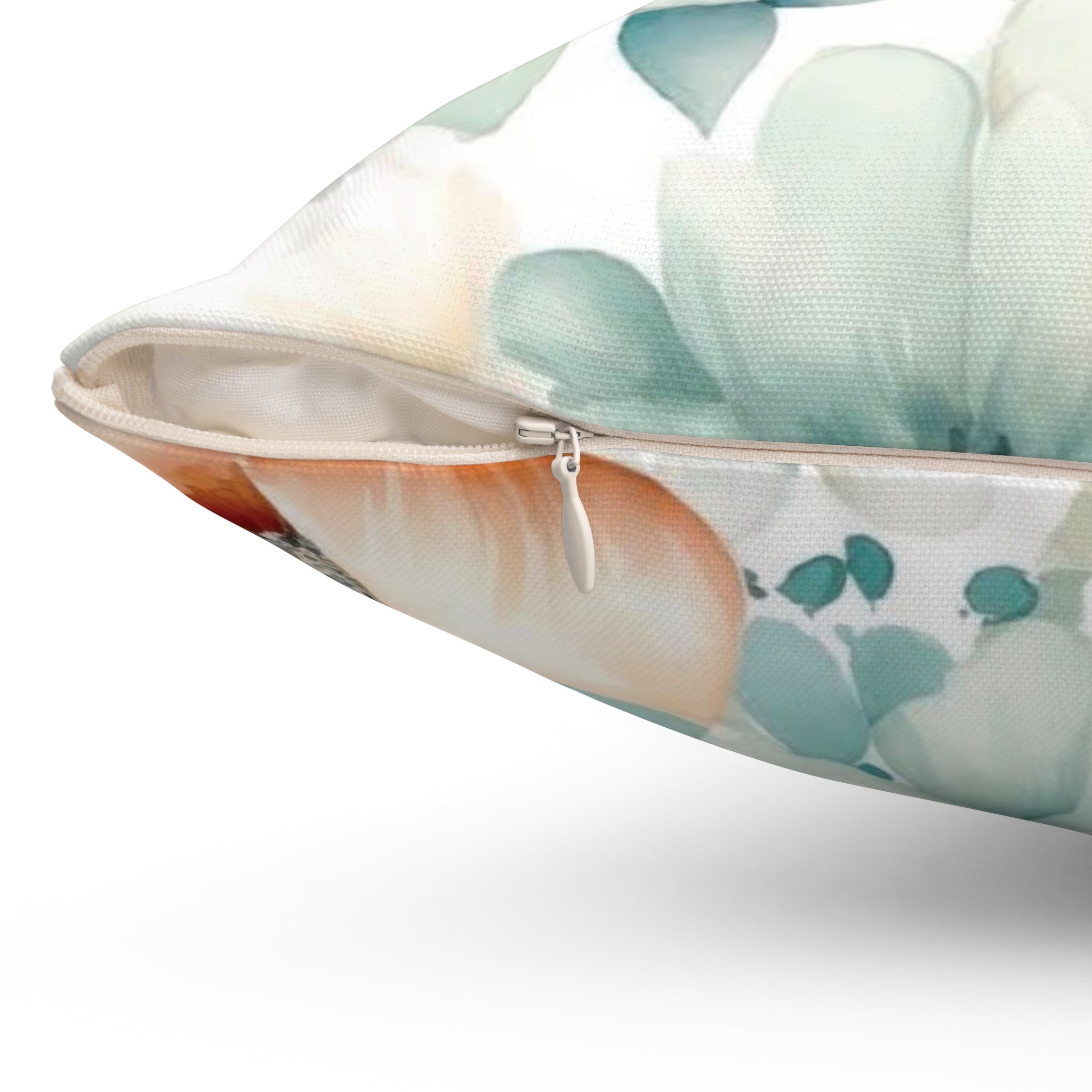 Floral Decor Square Pillow - Charming Botanical Design