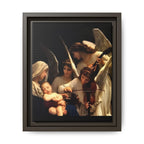 Framed Matte Canvas Print — Angels with Child Classic Religious Wall Art