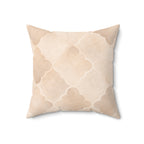 Quatrefoil Dreams - Faux Suede Square Pillow — Luxurious Soft Decorative Throw Pillow