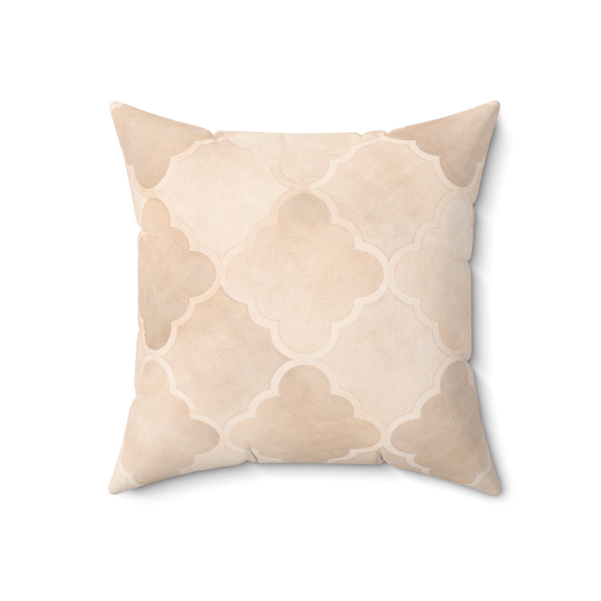 Quatrefoil Dreams - Faux Suede Square Pillow — Luxurious Soft Decorative Throw Pillow