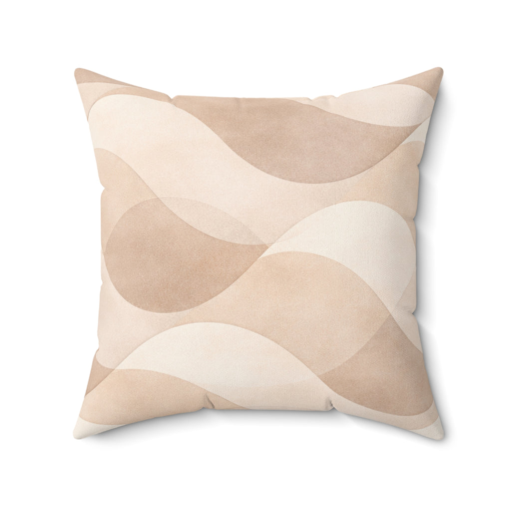 Sweet Waves - Faux Suede Square Pillow — Luxurious Soft Decorative Throw Pillow