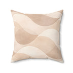 Sweet Waves - Faux Suede Square Pillow — Luxurious Soft Decorative Throw Pillow