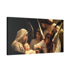 Angelic Nativity Canvas Wall Art — Madonna with Angels Stretched Canvas - Angelic Bliss Collection
