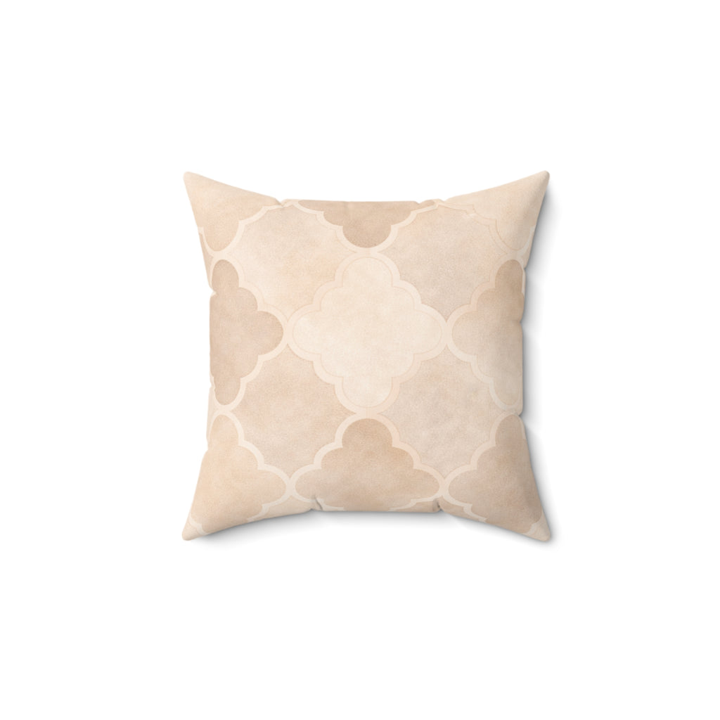 Quatrefoil Dreams - Faux Suede Square Pillow — Luxurious Soft Decorative Throw Pillow