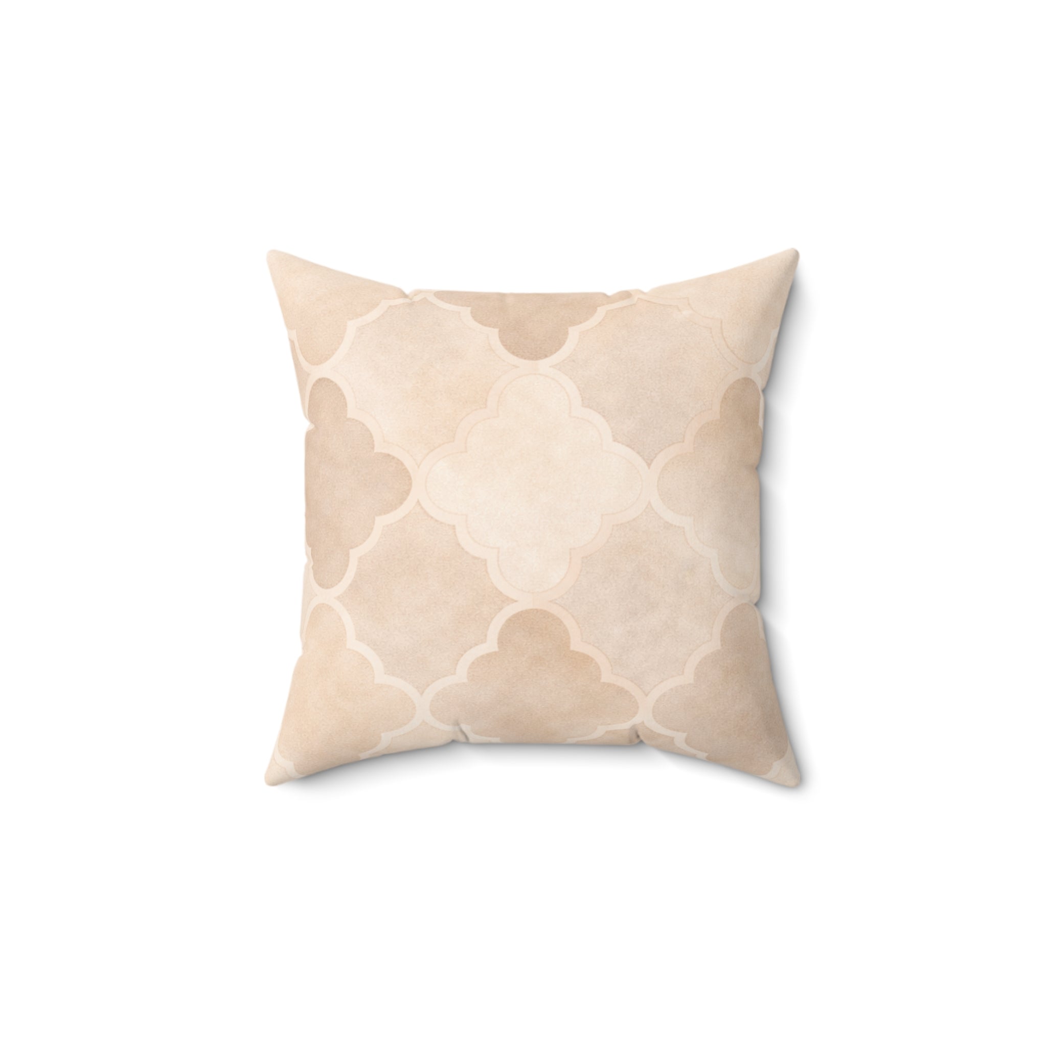 Quatrefoil Dreams - Faux Suede Square Pillow — Luxurious Soft Decorative Throw Pillow