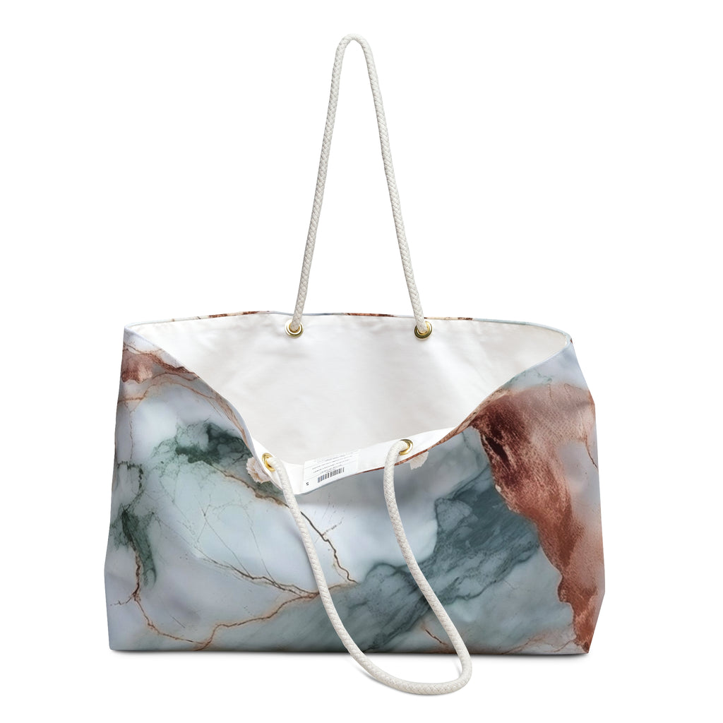 Teal/Gold Marble Weekender Bag