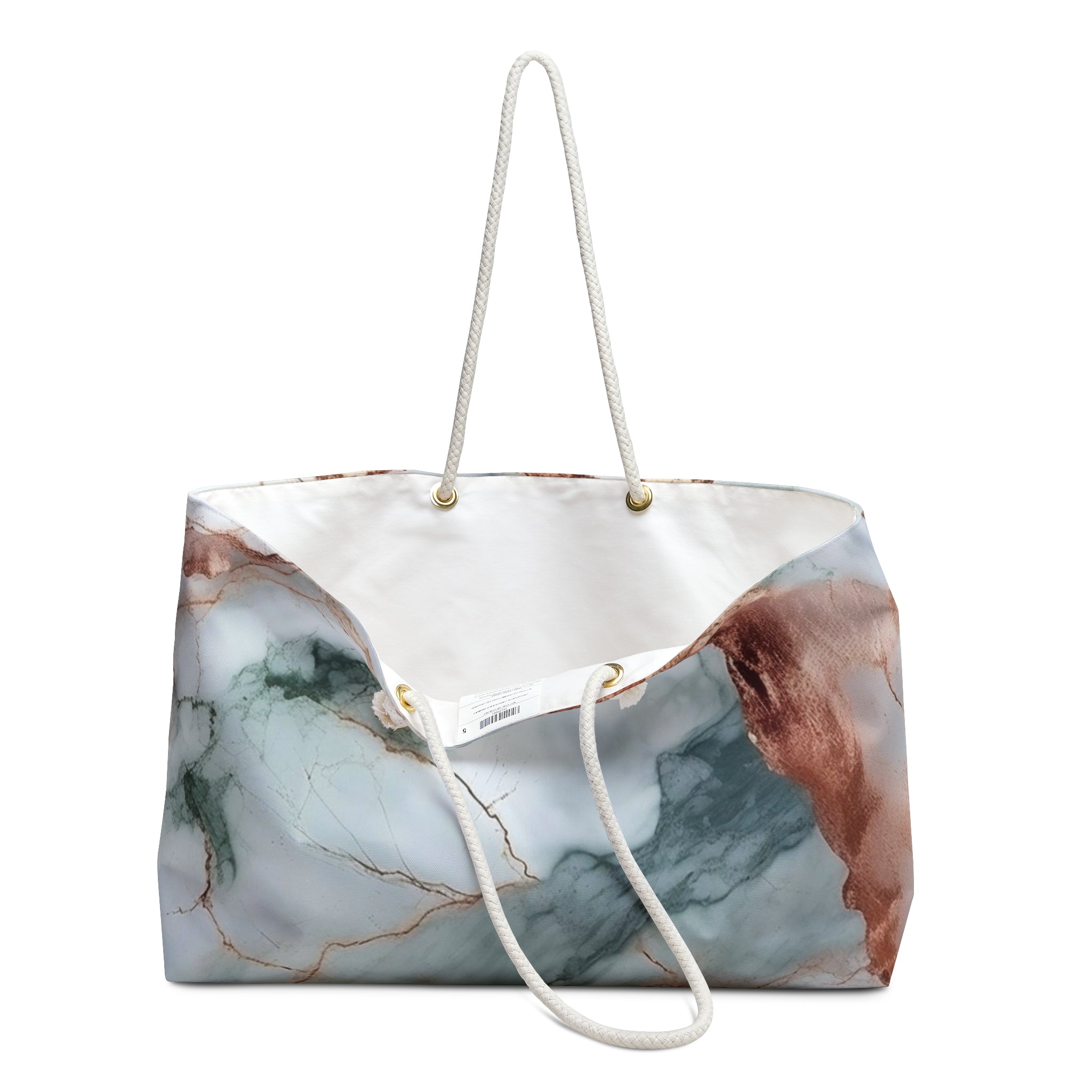 Teal/Gold Marble Weekender Bag