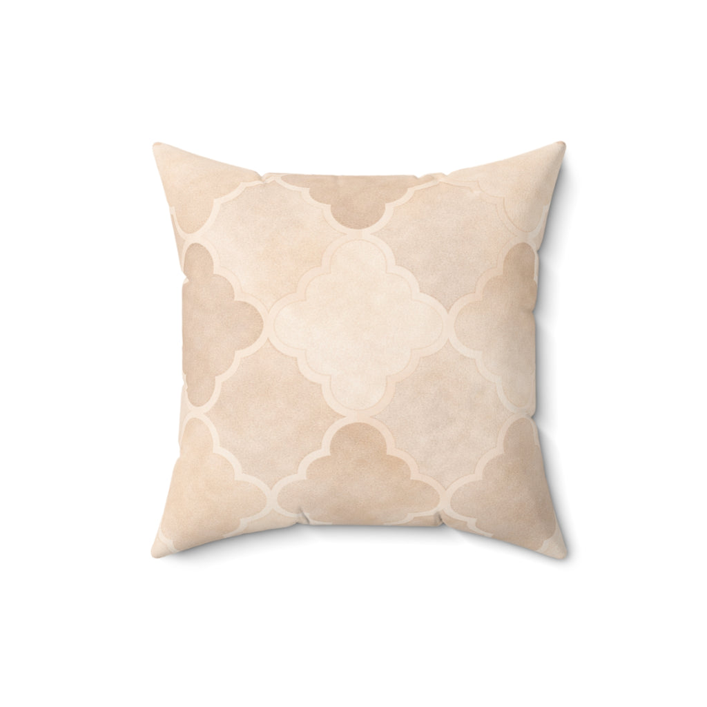Quatrefoil Dreams - Faux Suede Square Pillow — Luxurious Soft Decorative Throw Pillow