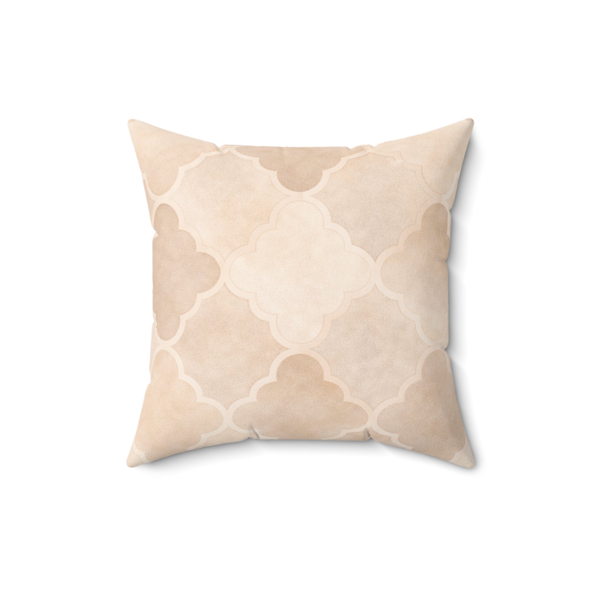 Quatrefoil Dreams - Faux Suede Square Pillow — Luxurious Soft Decorative Throw Pillow