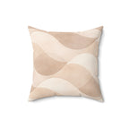 Sweet Waves - Faux Suede Square Pillow — Luxurious Soft Decorative Throw Pillow