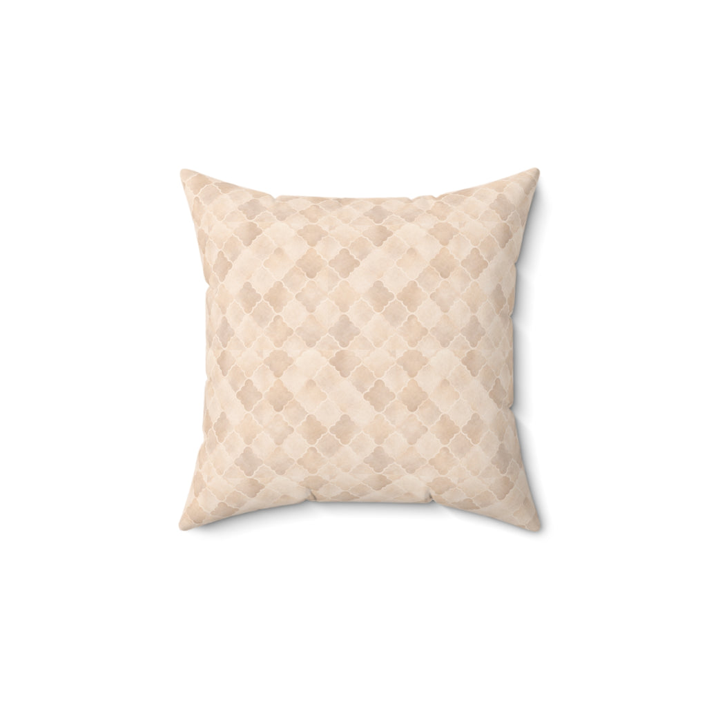 Quatrefoil Dreams Mini - Faux Suede Square Pillow — Luxurious Soft Decorative Throw Pillow
