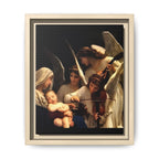 Framed Matte Canvas Print — Angels with Child Classic Religious Wall Art