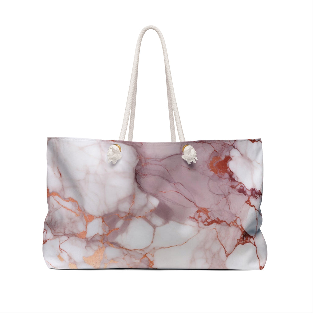 Pink/Gold Marble Weekender Bag