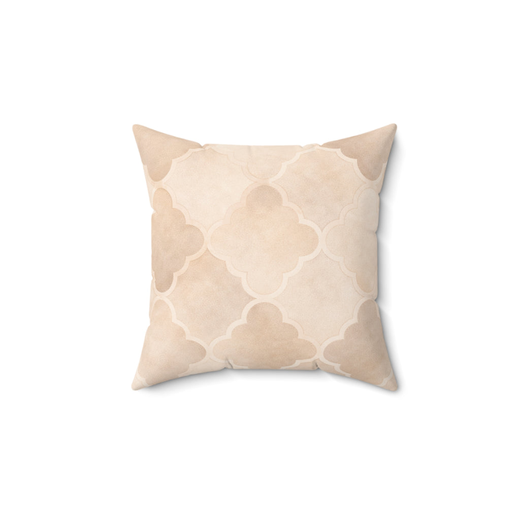 Quatrefoil Dreams - Faux Suede Square Pillow — Luxurious Soft Decorative Throw Pillow